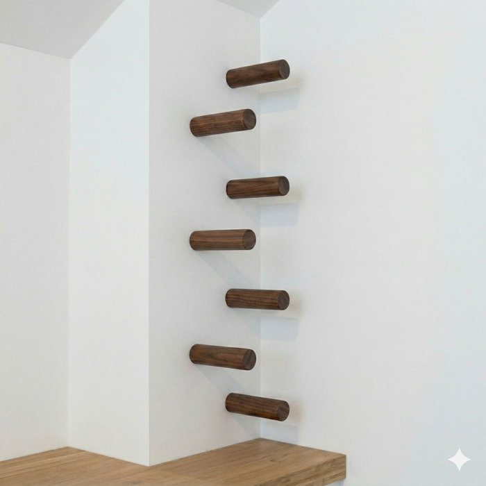 Hanah Home R-Raf302 Soporte de papel higiénico de madera maciza